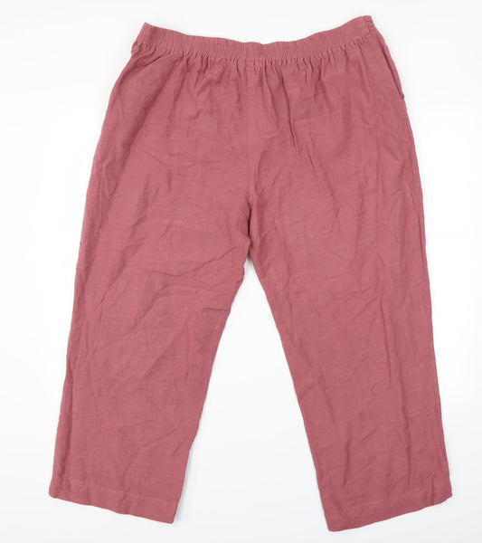 Anthology Womens Pink Trousers Size 20 L24 in