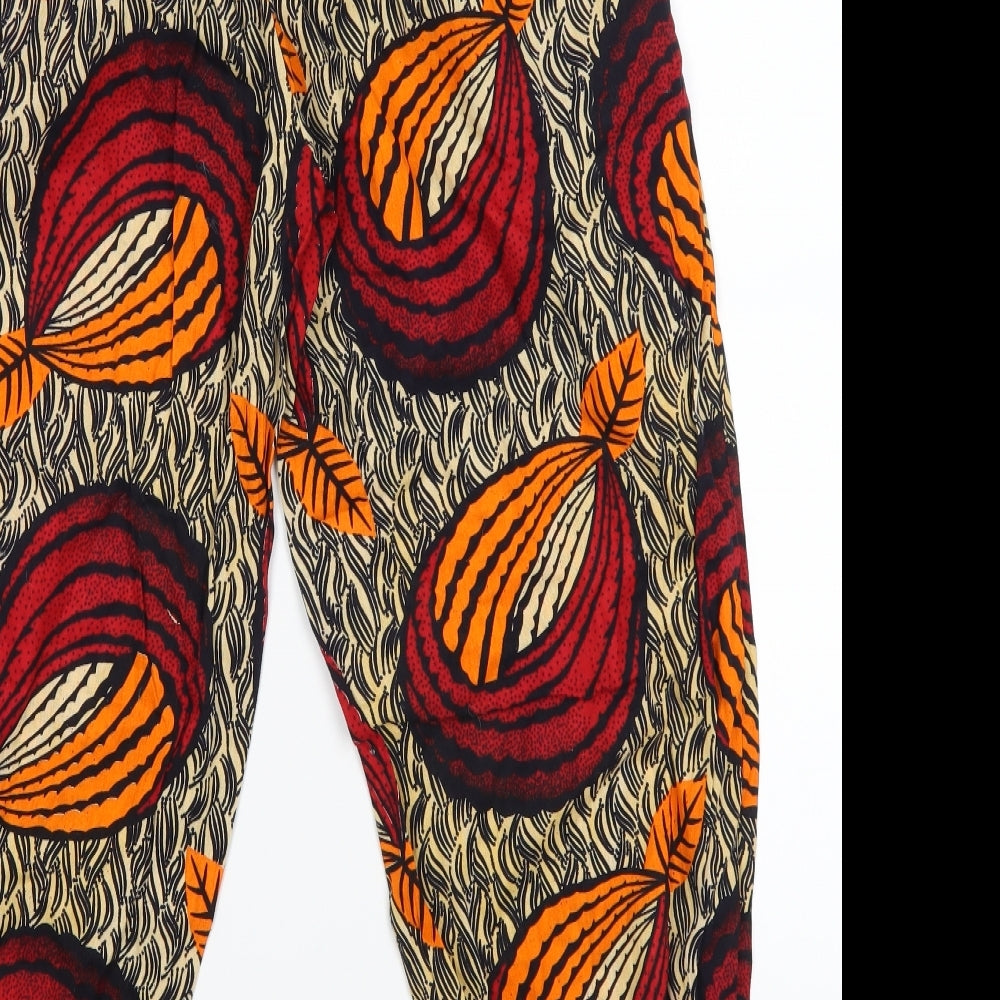 Womens UK Size 24 in Preworn Regular Fit Cropped Orange Trousers