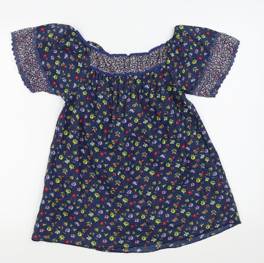 Womens UK Size 8 Topshop Blue Basic T-Shirt
