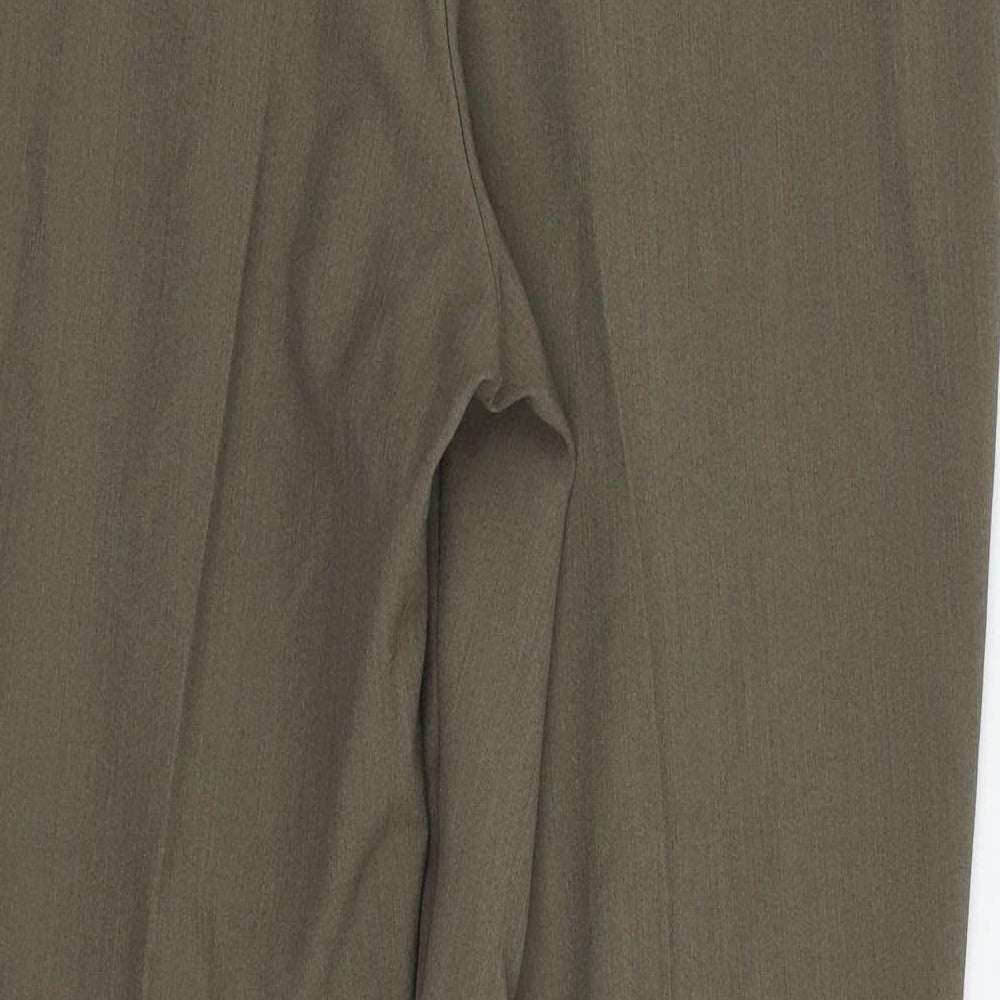 Womens UK Size 12 BM Regular Fit Green Trousers