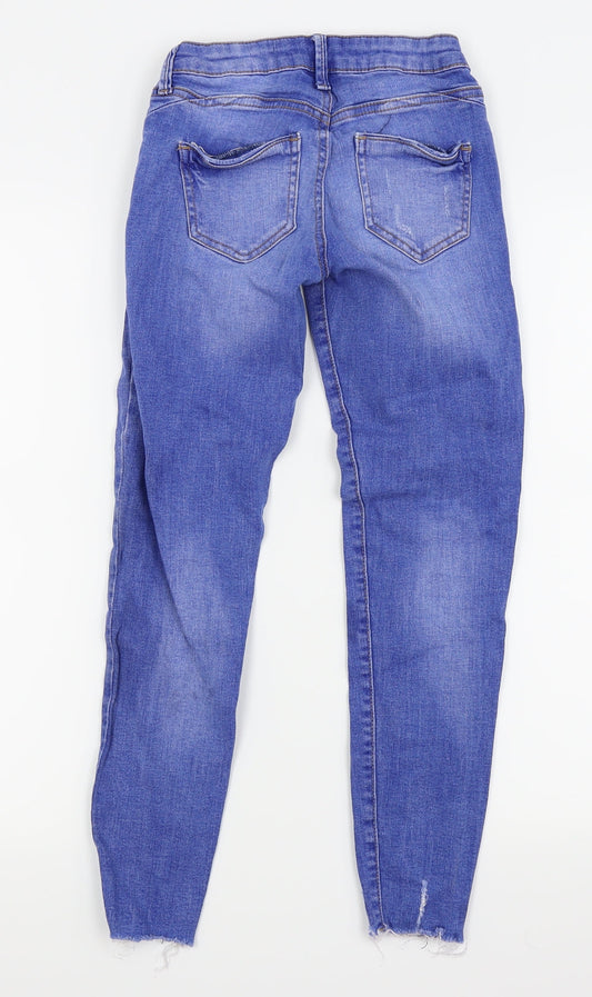 denim and co Womens Blue Skinny Jeans Size 4 L24 in