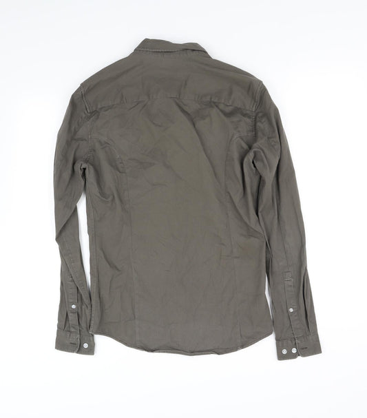 ASOS Mens Grey Button-Up Size S