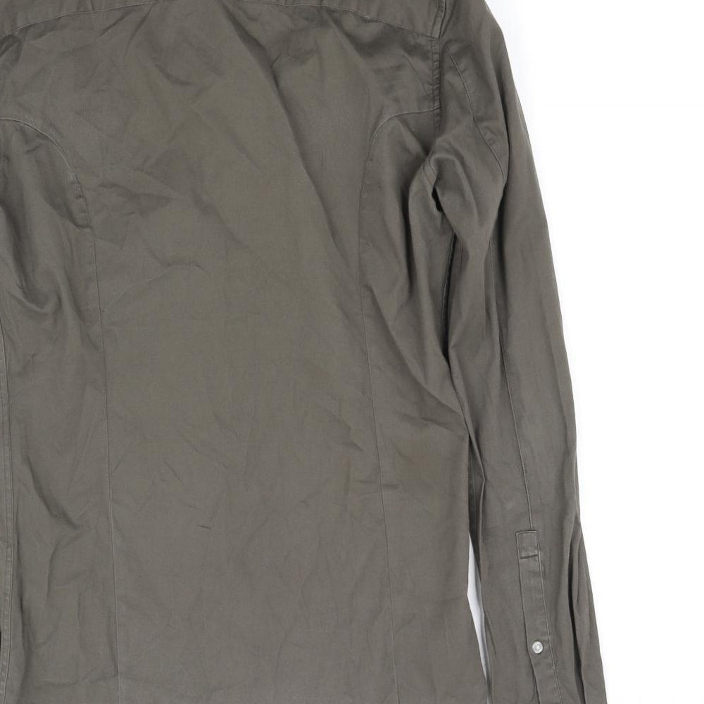 ASOS Mens Grey Button-Up Size S