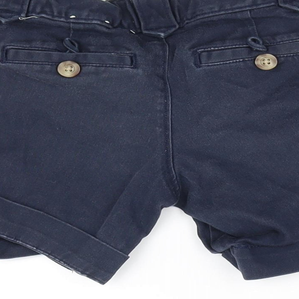 pre worn Girls Blue Cut-Off Shorts Size 7 Years