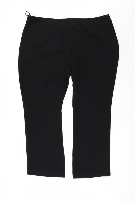 Womens UK Size 20 Papaya Regular Fit Black Trousers