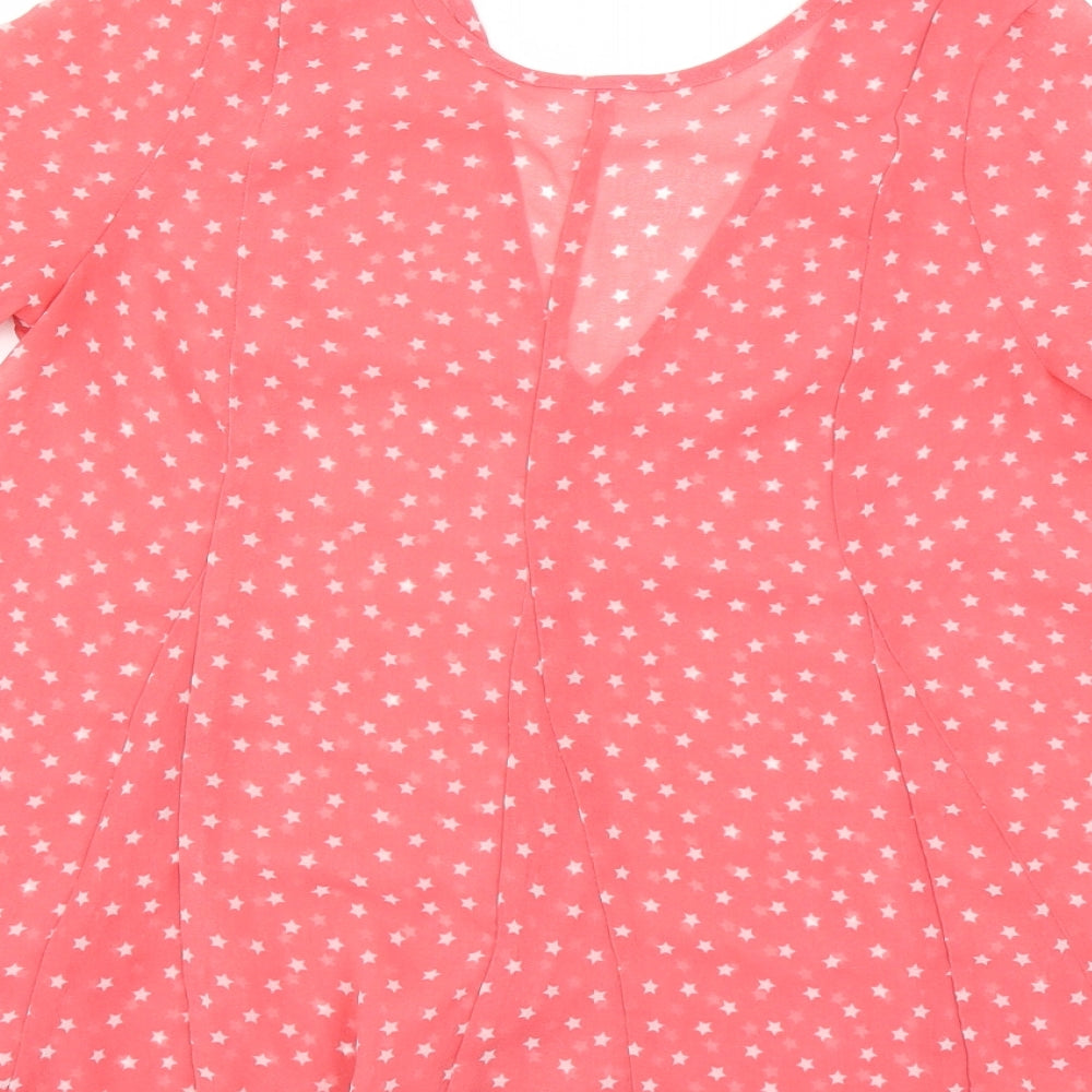 Womens UK Size 6 NEXT Pink Basic Blouse