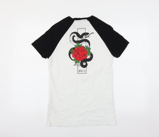 Womens UK Size 2XS ASOS White Basic T-Shirt