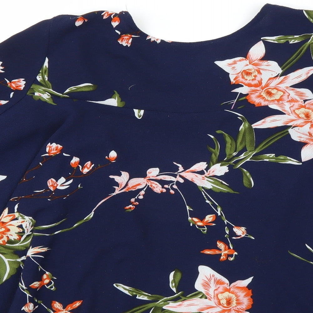 Womens UK Size Preworn Blue Basic Blouse
