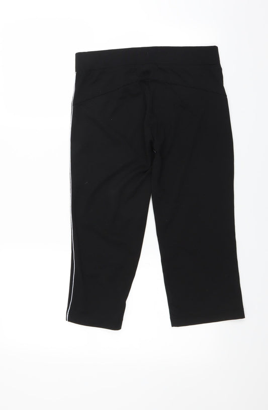 Olympus Womens Black Cropped Leggings Size 10 L20 in
