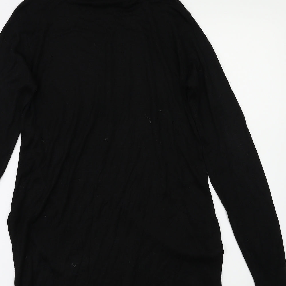 Womens UK Size XS H&M Black Basic T-Shirt