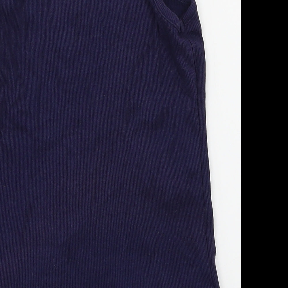 gorge Girls Blue Floral Basic T-Shirt Size 9-10 Years