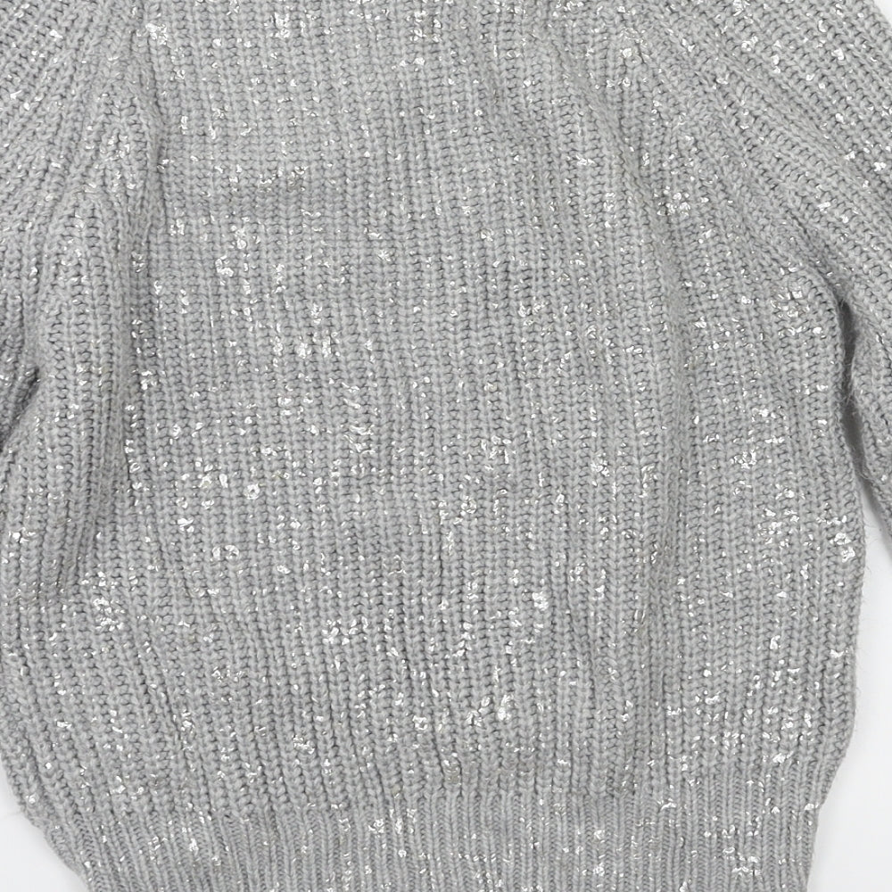 F&F Girls Grey Pullover Jumper Size 10-11 Years
