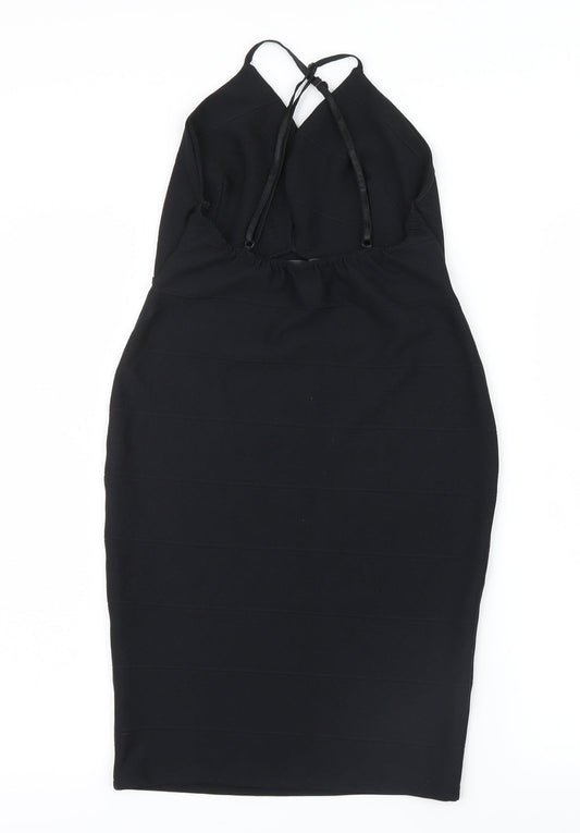 Boohoo Womens Black Bodycon Size 10