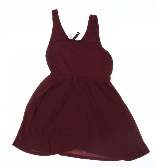 Divided by H&M Womens Red Shirt Dress Size 8