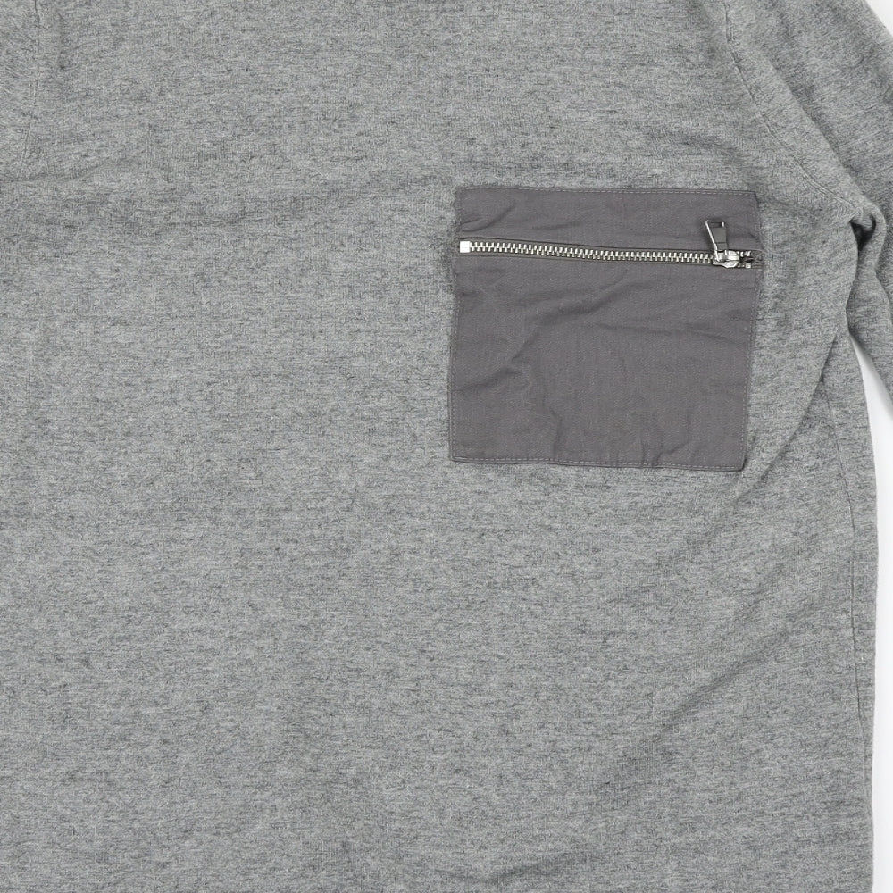 H&M Mens Grey Pullover Jumper Size S