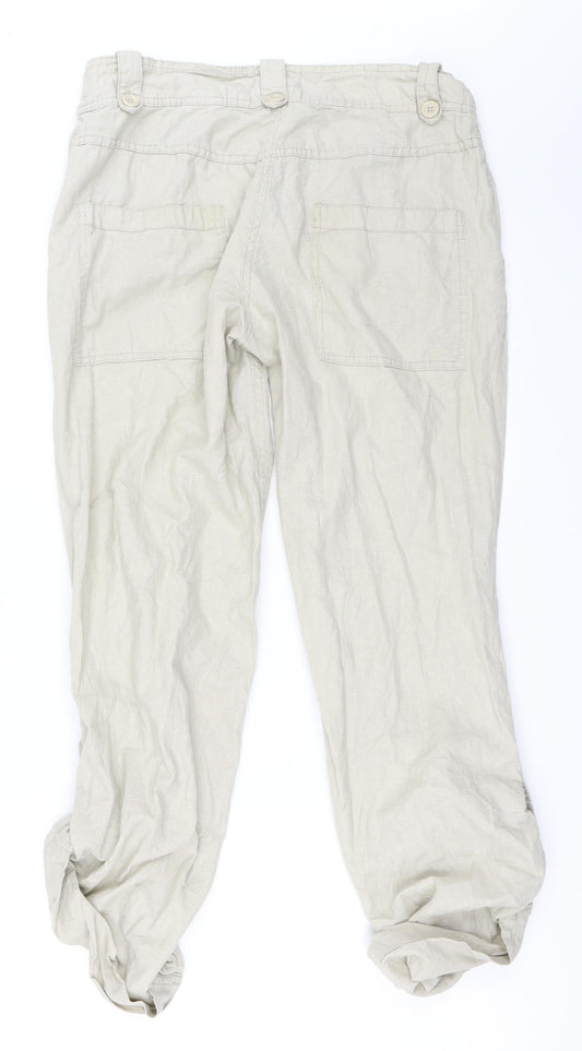 Womens UK Size 40 H&M Regular Fit Chino Beige Trousers