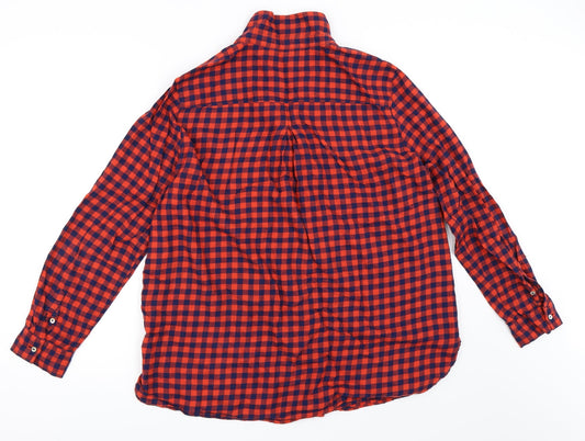 H&M Womens Red Basic Button-Up Size 42