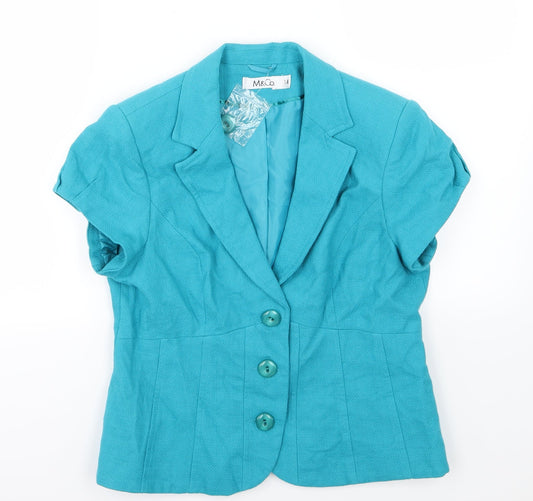 Womens UK Size 14 M&Co Blue Jacket