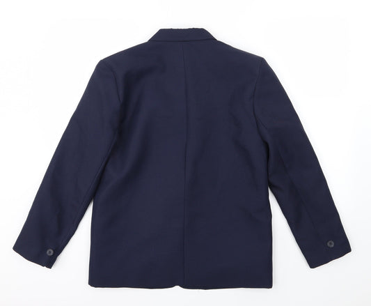 Preworn Womens Blue Jacket Suit Jacket Size 12