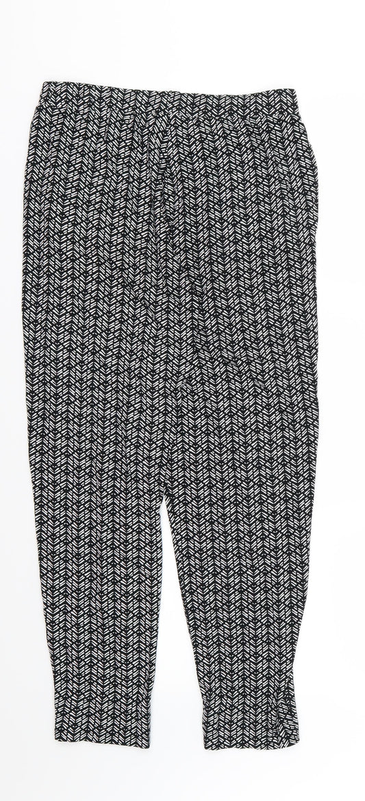 Womens UK Size 10 Marks and Spencer Regular Fit Harem Black Trousers