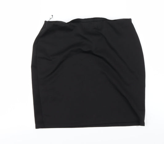 Missguided Womens Black   A-Line Skirt Size 12