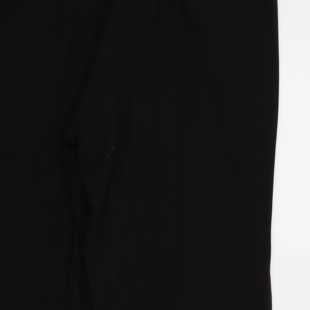 Womens UK Size 16 Preworn Regular Fit Black Trousers
