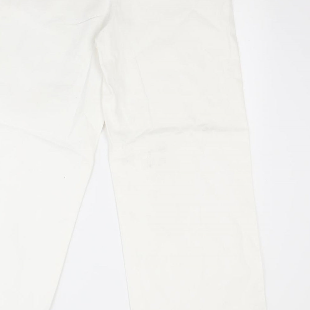 Bianca Womens White Trousers Size 14 L28 in