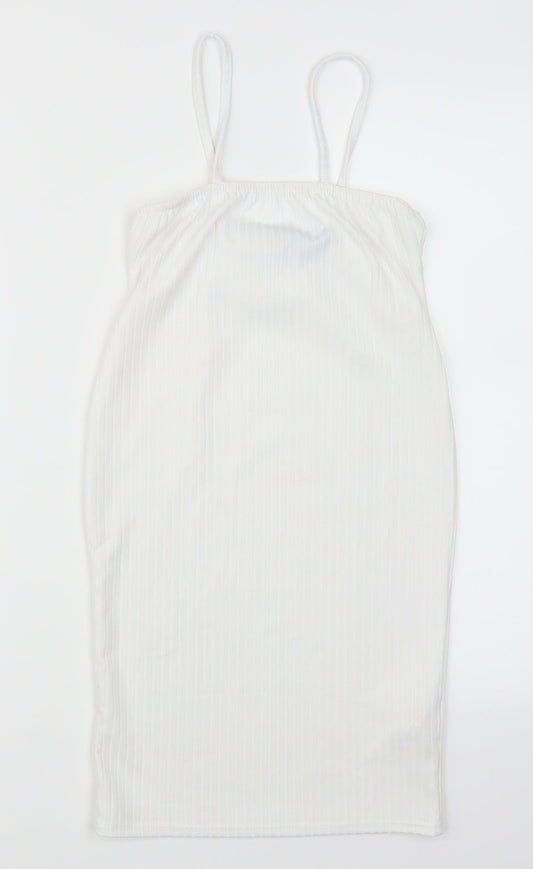 Womens UK Size 10 I SAW IT FIRST White Basic Tank