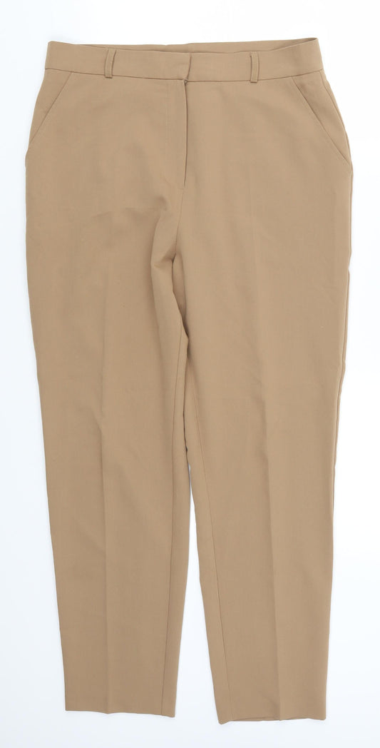 Womens UK Size 12 Select Regular Fit Beige Trousers
