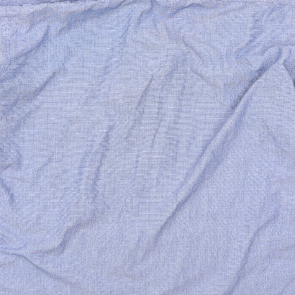 F&F Mens Blue Button-Up Size 16.5