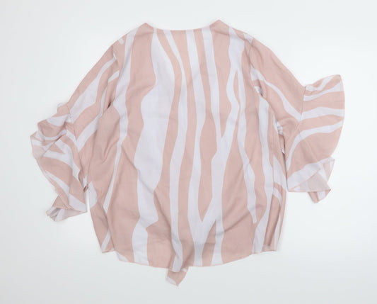 Womens UK Size M Preworn Pink Basic Blouse