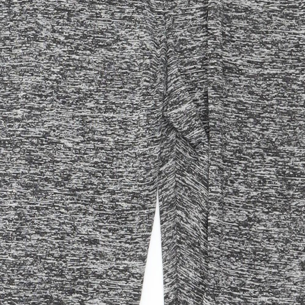New Ann Womens Grey Colourblock Jersey Capri Leggings Size S L24 in