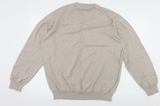 Dunnes Mens Ivory Knit Pullover Jumper Size 2XL