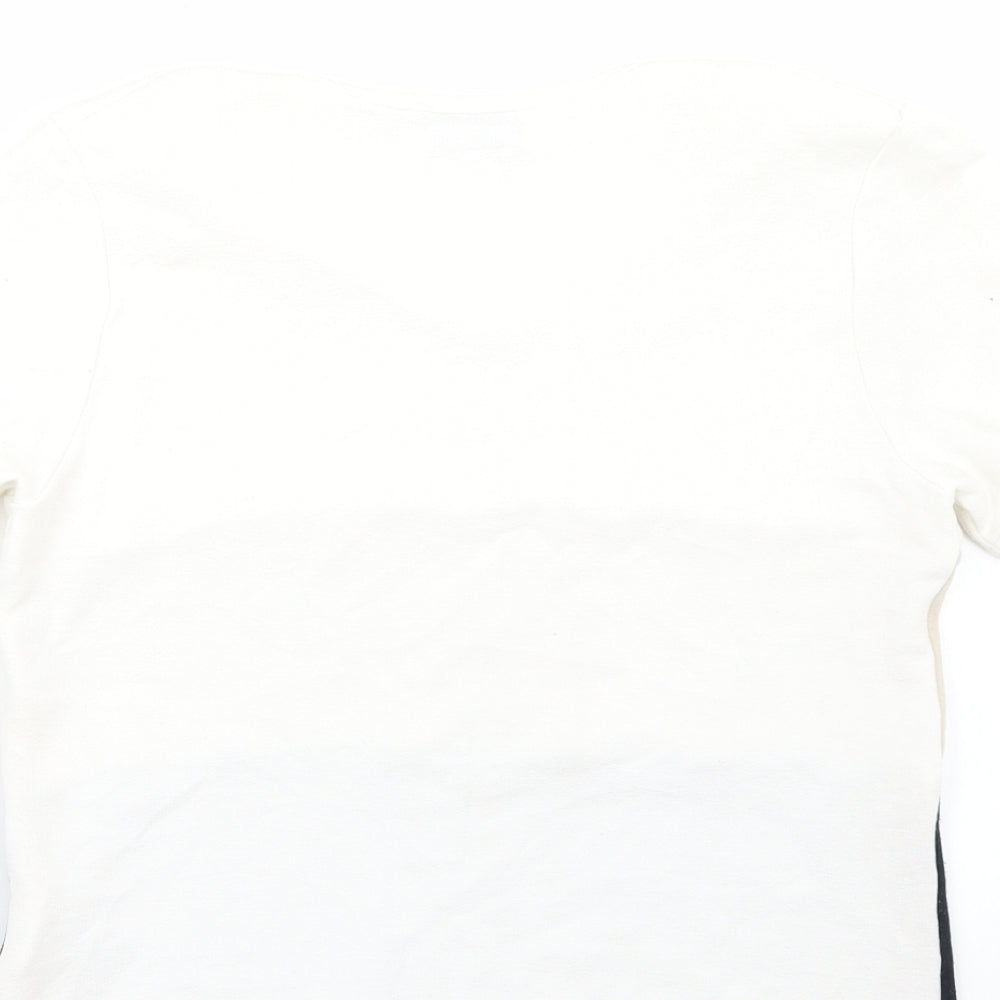 Womens UK Size 12 Citrus Beige Basic T-Shirt