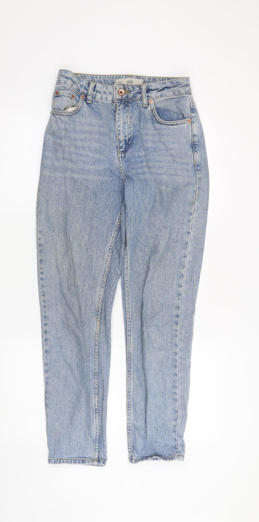 Womens UK Size 26 in Topshop Regular Fit Straight Black Jeans