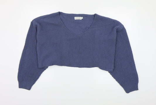 In the Style Womens Blue Knit Pullover Jumper Size 10