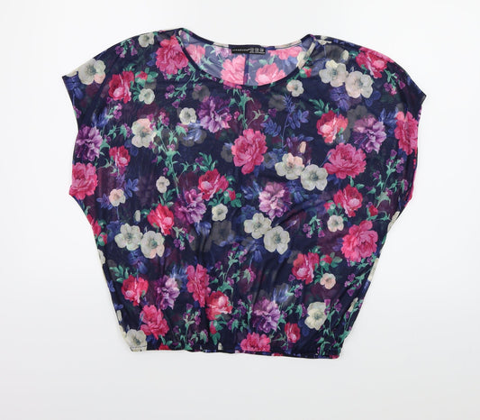 Womens UK Size 10 Atmosphere Blue Basic Blouse