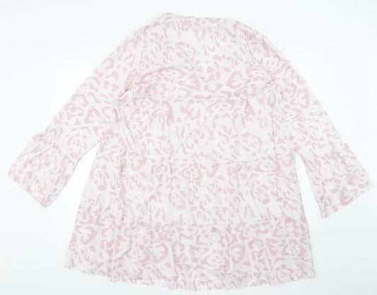 Womens UK Size XL BM Pink Basic Blouse
