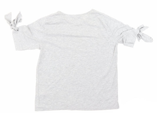 Womens UK Size 10 NEWLOOK Grey Basic T-Shirt