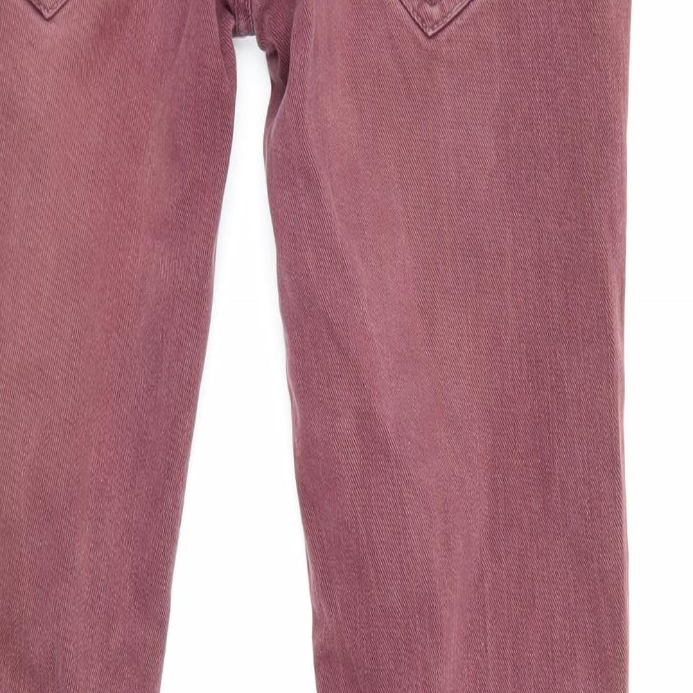 Riverisland Womens Red Denim Skinny Jeans Size 30 in L32 in