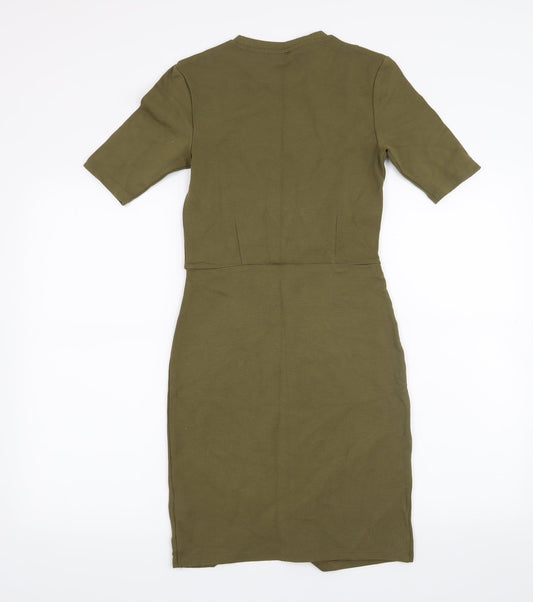 Topshop Womens Green Bodycon Size 8