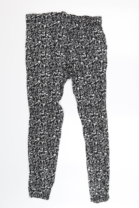 Womens UK Size 6 Atmosphere Regular Fit Jogger Black Trousers