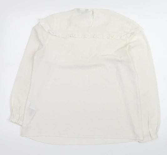 Womens UK Size 10 New Look White Basic Blouse
