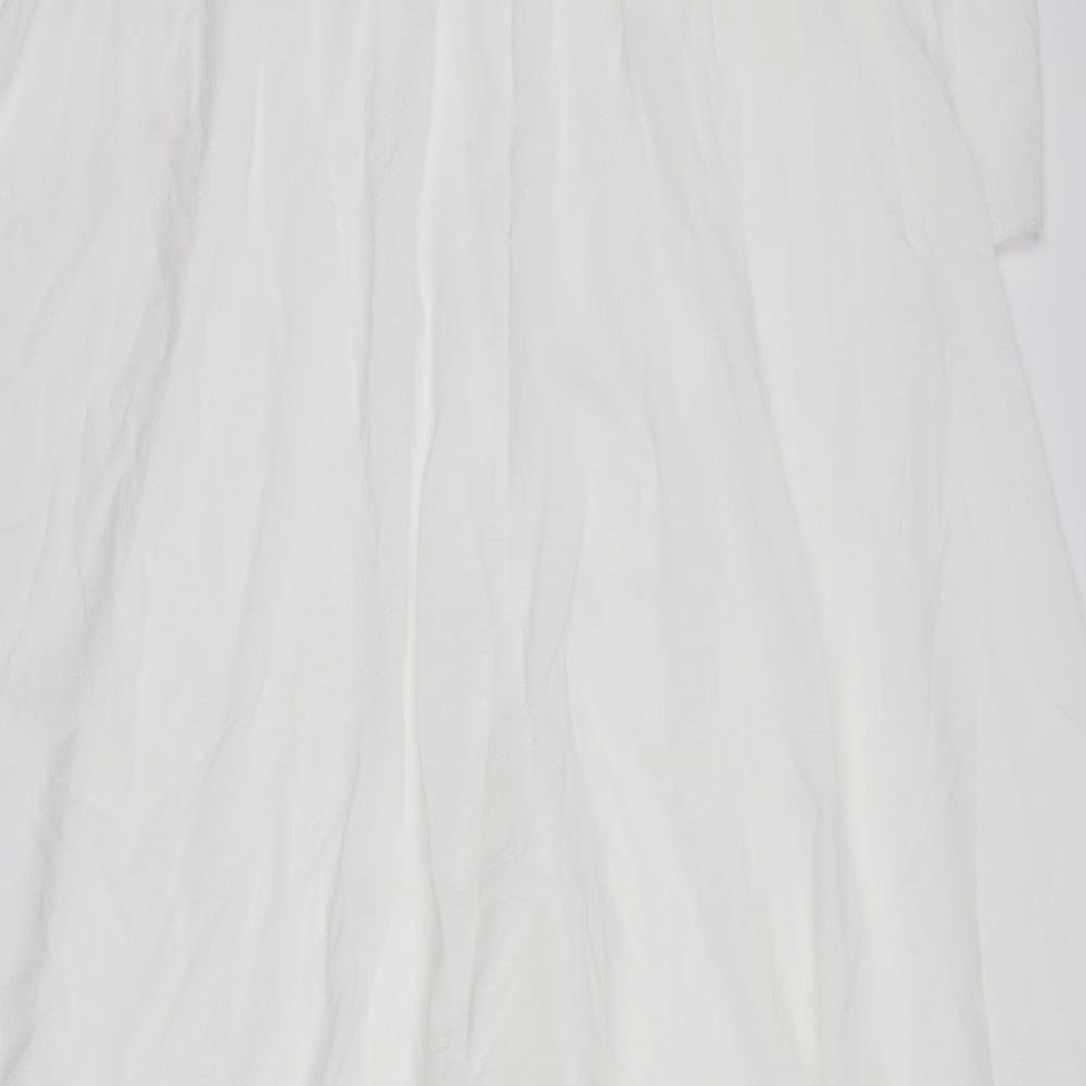 Boohoo Womens Ivory Trousers One-Piece Size 10 - cape