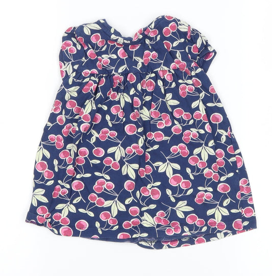 Gap Blue Spotted T-Shirt Dress Size 18-24 Months - cherries