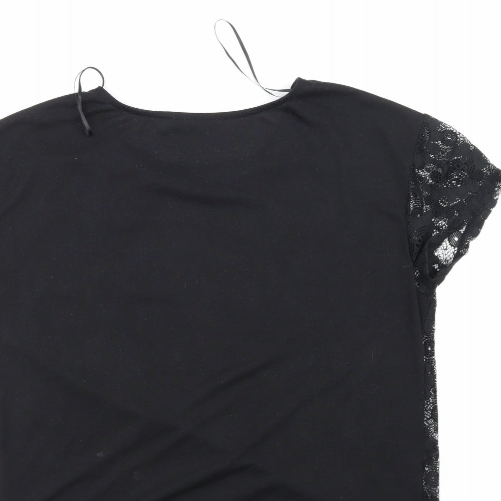 Womens UK Size 12 George Black Basic Blouse