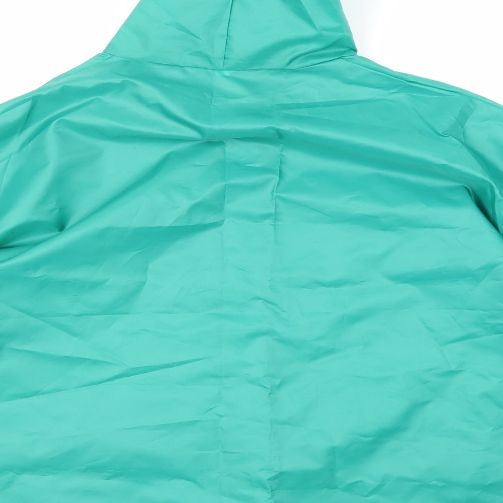 Mens UK Size M Preworn Green Rain Coat