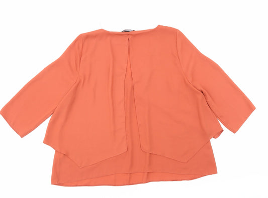 Womens UK Size 14 Atmosphere Brown Basic Blouse