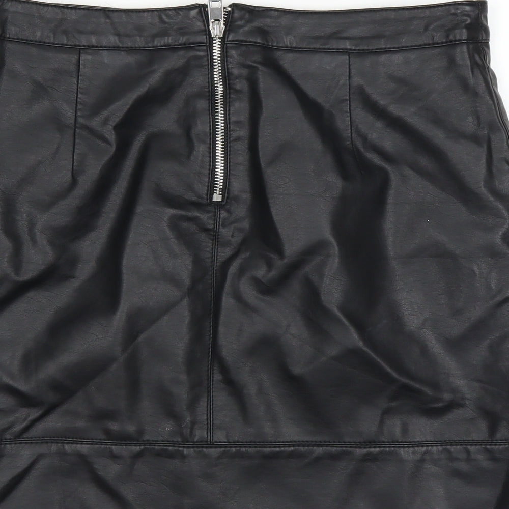 Dorothy Perkins Womens Black   A-Line Skirt Size 8