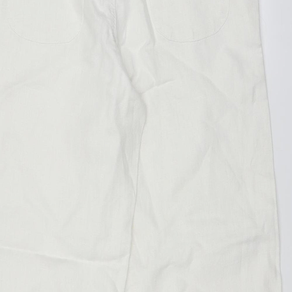 mamas & papas Womens White Straight Jeans Size 10 L25 in